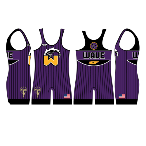 Wave Wrestling Purple Pin Stripe Men's Singlet