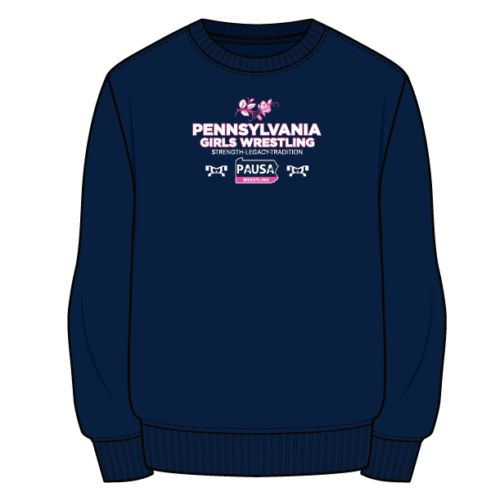 PAUSAW Custom Navy Crew-Neck GIRLS