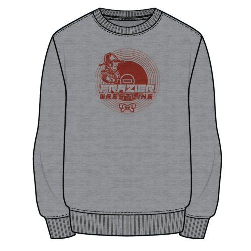 FRAZIER WRESTLING Sublimated Decal Grey Crewneck
