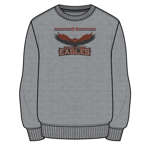 LAKE STATION WRESTLING Sublimated Decal Grey Crewneck
