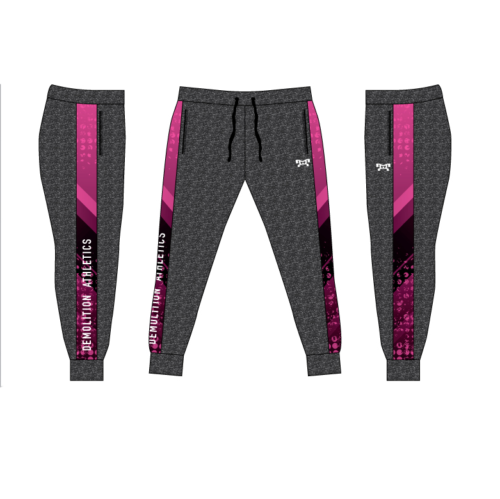Demolition Athletics Custom Pink. Joggers  (Heathered fabric may vary in color & texture)