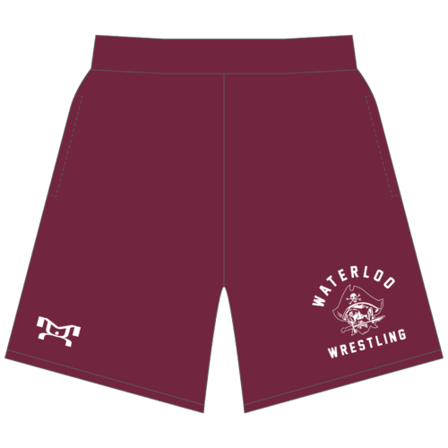 Waterloo Youth Custom Maroon Mesh Shorts