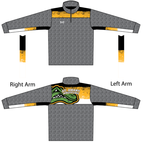 St Amant Heathered Quarter Zip  (Heathered fabric may vary in color & texture)