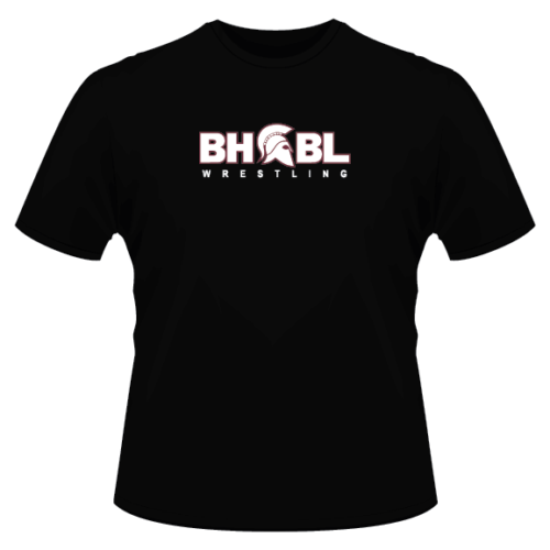 BH-BL Wrestling  Heat Press Black T Shirt