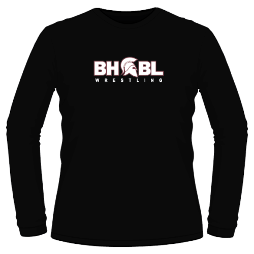 BH-BL Wrestling  Custom Heat Press Black Long Sleeve