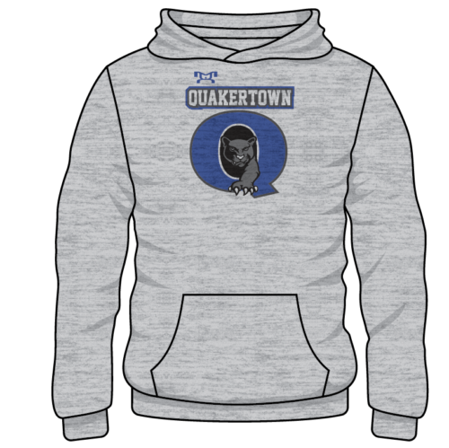 Quakertown Youth Custom Sublimated Decal Grey Hoodie