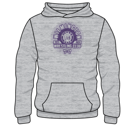 Wilmington Wrestling Club Custom Sublimated Decal Grey Hoodie
