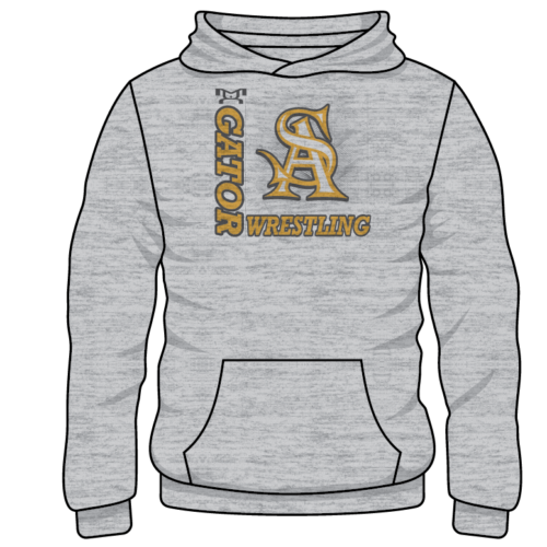 St Amant Custom Sublimated Decal  Grey Hoodie
