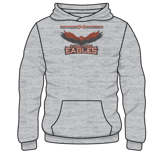 LAKE STATION WRESTLING Custom Sublimated Decal Grey Hoodie