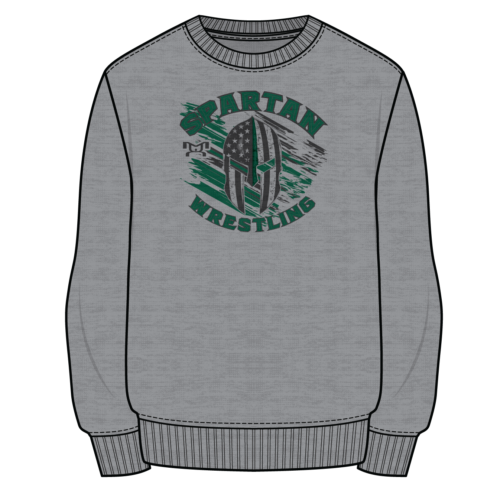 UNATEGO Sublimated Decal Grey Crewneck