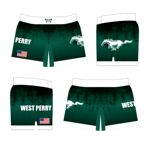 West Perry Mustangs  Women's Custom Fight Shorts