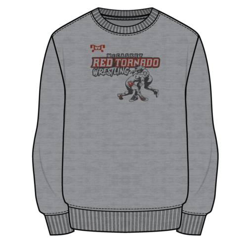 Mccaskey  Sublimated Decal Grey Crewneck Boys Logo