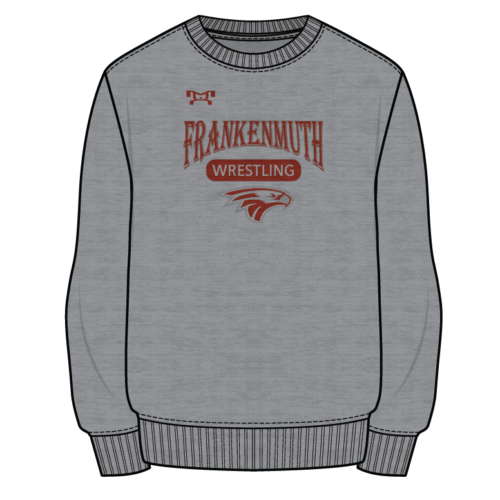 Frankenmuth Youth Sublimated Decal Grey Crewneck 2023