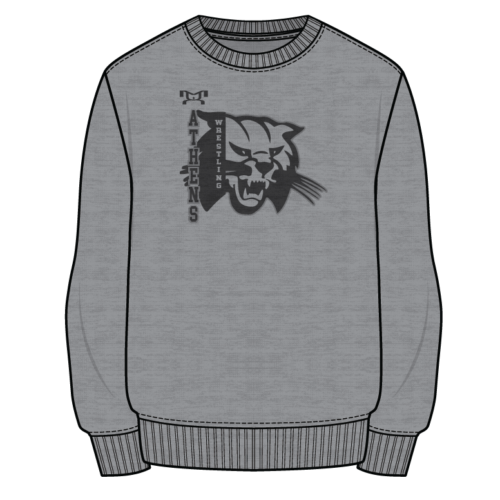 Athens Youth Sublimated Decal Grey Crewneck