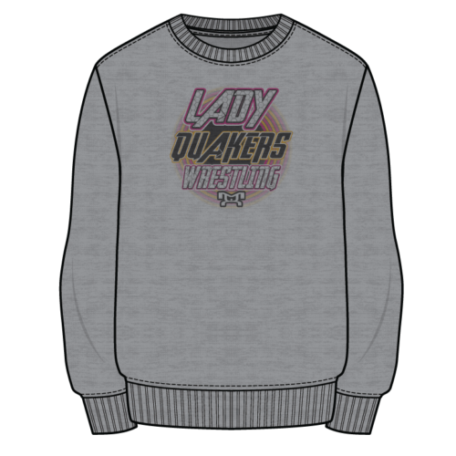 Quaker Valley Girls  Sublimated Decal Grey Crewneck