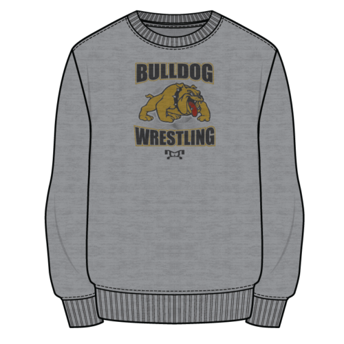 Jay Wrestling Sublimated Decal Grey Crewneck