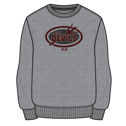 Lowell HS Sublimated Decal Grey Crewneck