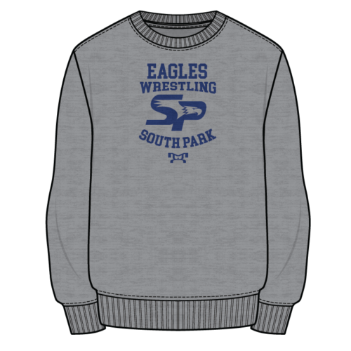 South Park Little Eagles Sublimated Decal Grey Crewneck