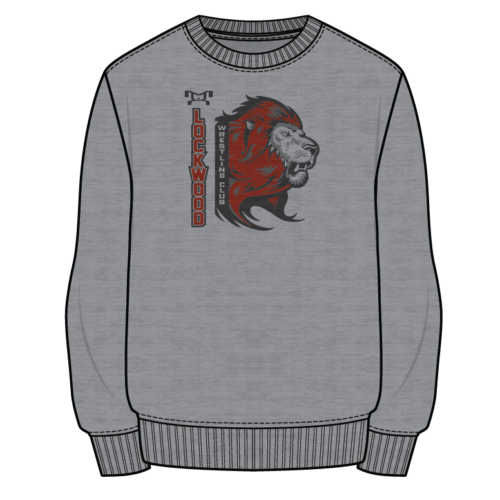 Lockwood Wrestling Sublimated Decal Grey Crewneck