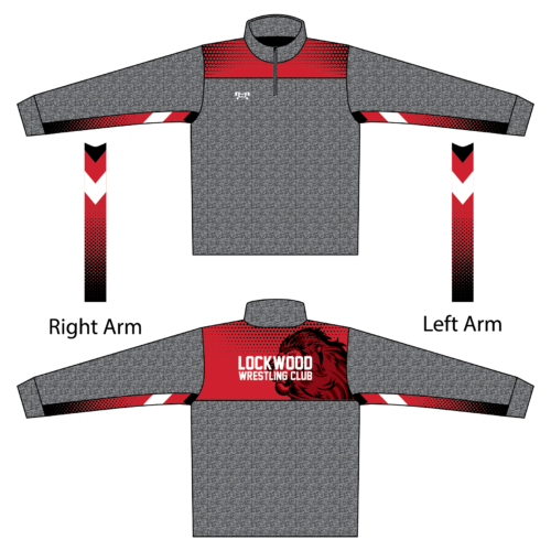 Lockwood Wrestling Custom Heathered Quarter Zip  (Heathered fabric may vary in color & texture) (Copy)