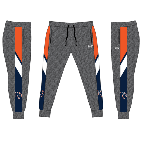 North Putnam HS Custom ORANGE Joggers    (Heathered fabric may vary in color & texture)