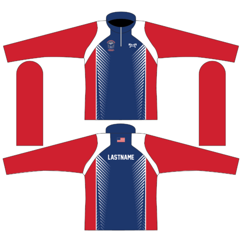 Stars and Stripes Red Custom Quarter Zip