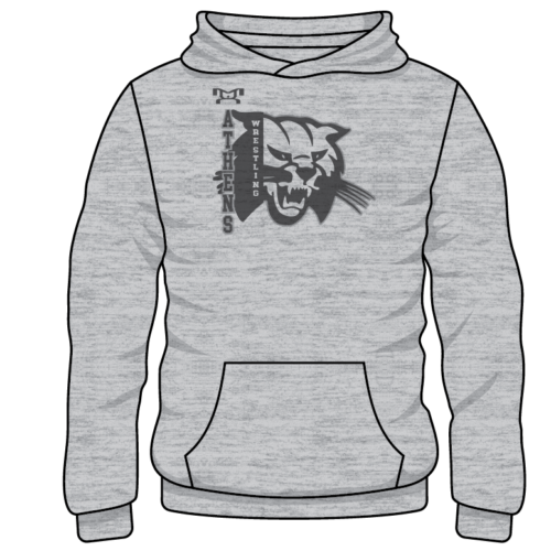Athens Youth Custom Sublimated Decal  Grey Hoodie