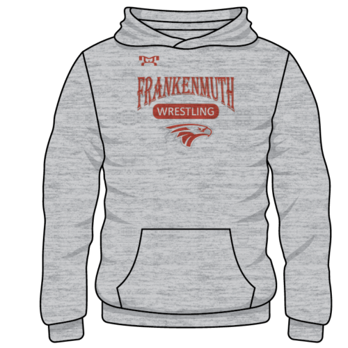 Frankenmuth Youth Custom Sublimated Decal Grey Hoodie 2023