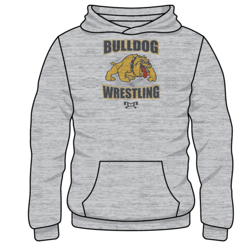 Jay Wrestling Custom Sublimated Decal  Grey Hoodie