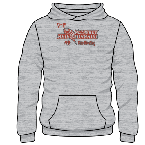 Mccaskey  Custom Sublimated Decal Grey Hoodie Girls Logo