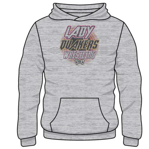 Quaker Valley Girls Custom Sublimated Decal Grey Hoodie
