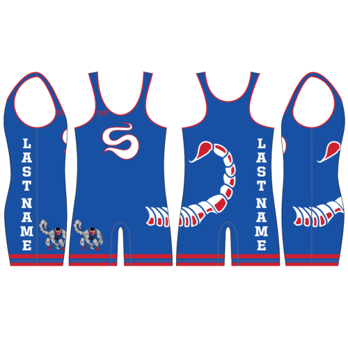 Stingers Wrestling Club Men's ROYAL Singlet