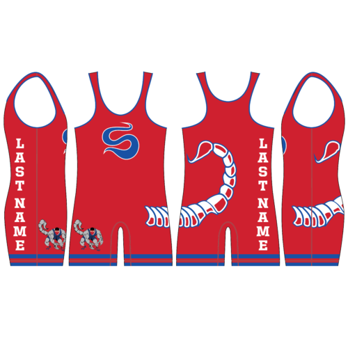 Stingers Wrestling Club Men's RED Singlet