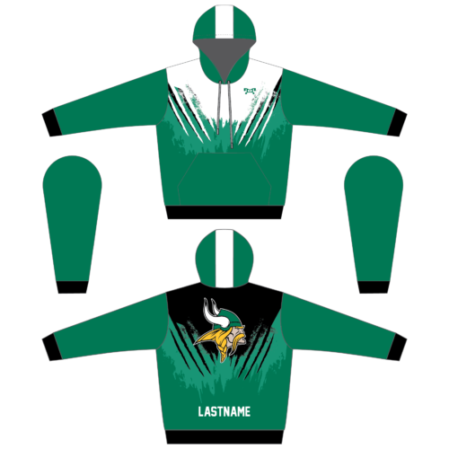 Team Green Elementary Custom Sublimated Hoodie