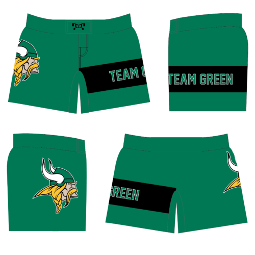 Team Green Elementary Custom Micro Stretch Fight Shorts