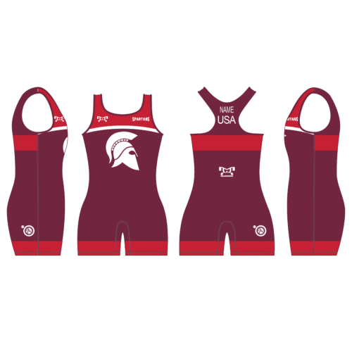 Burnt Hills Ballston Lake Women's Wrestling Custom Women's RED FREESTYLE Singlet