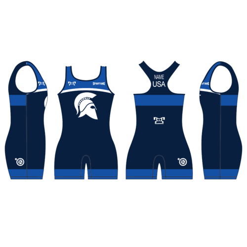 Burnt Hills Ballston Lake Women's Wrestling Custom Women's BLUE FREESTYLE Singlet
