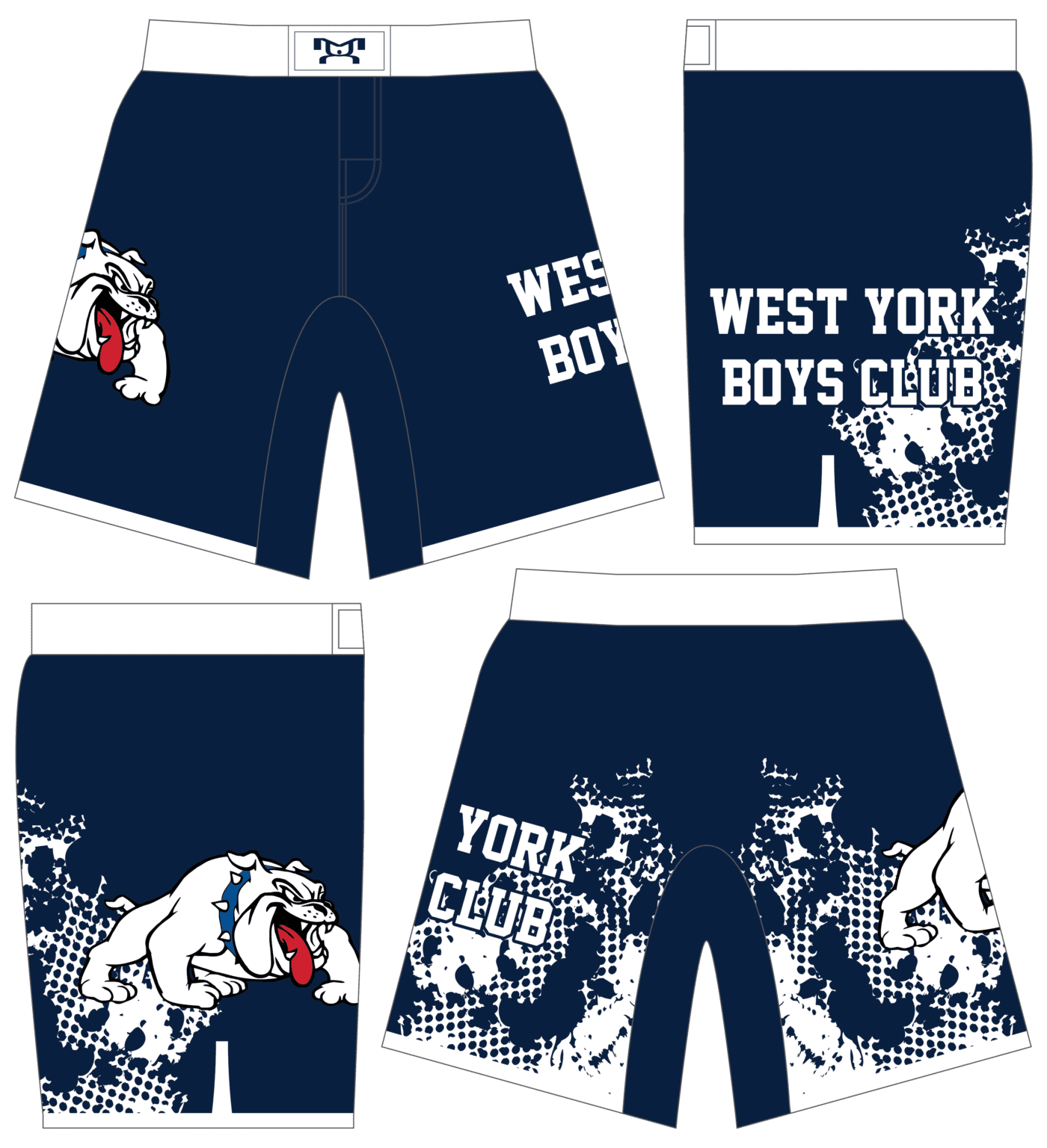 West York Boys Custom Fight Shorts MyHOUSE Sports Gear