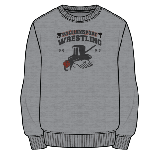 williamsport girls wrestling Sublimated Decal Grey Crewneck