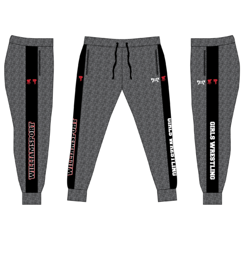 williamsport girls wrestling Custom  Joggers  (Heathered fabric may vary in color & texture)