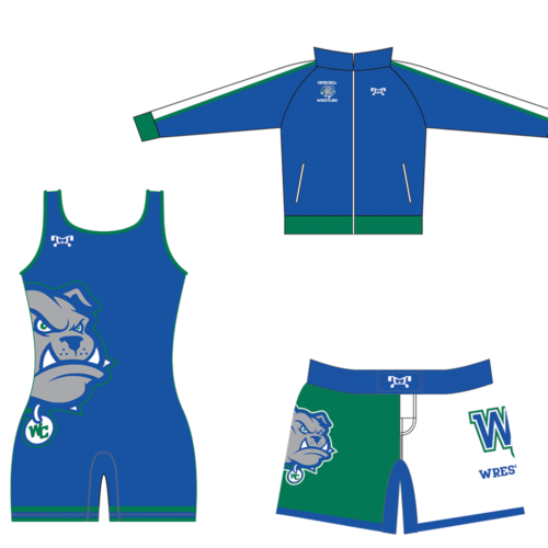 Churchill Women's Singlet/Fight Shorts/Full Zip Combo