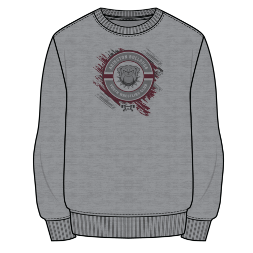 Abington  Sublimated Decal Grey Crewneck