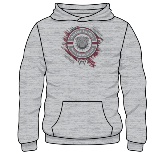 Abington  Custom Sublimated Decal Grey Hoodie