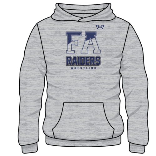 Fryeburg Academy  Custom Sublimated Decal Grey Hoodie
