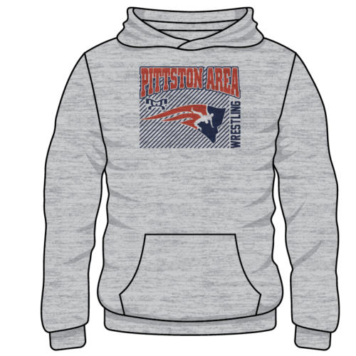 Pittston Area Elementary Custom Sublimated Decal Grey Hoodie