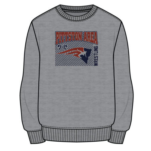 Pittston Area Elementary  Sublimated Decal Grey Crewneck