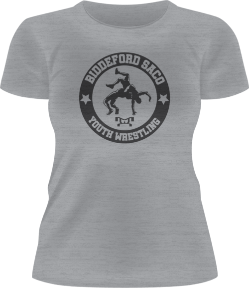 Biddeford Saco Youth Wrestling Women's Cut Sublimated Decal T Shirt