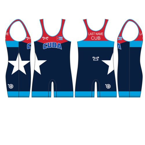 Cuba World Cup 2019 Blue Singlet with Blue Text (Pre-Order)