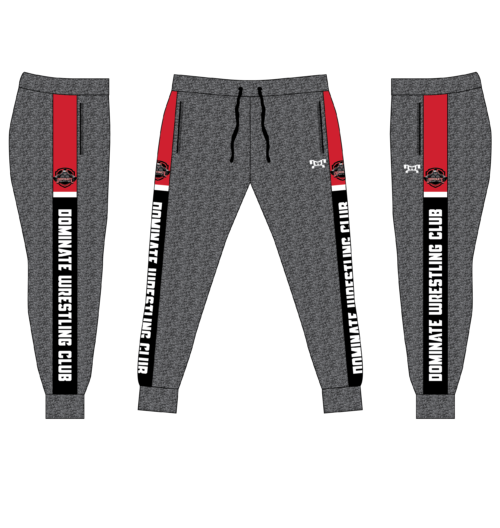 Dominate Wrestling Club Custom  Joggers (Heathered fabric may vary in color & texture)