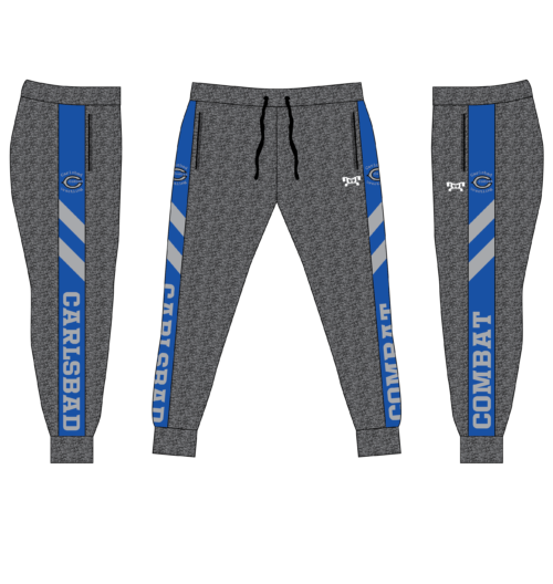 Carlsbad Combat Wrestling Club Custom Joggers   (Heathered fabric may vary in color & texture)